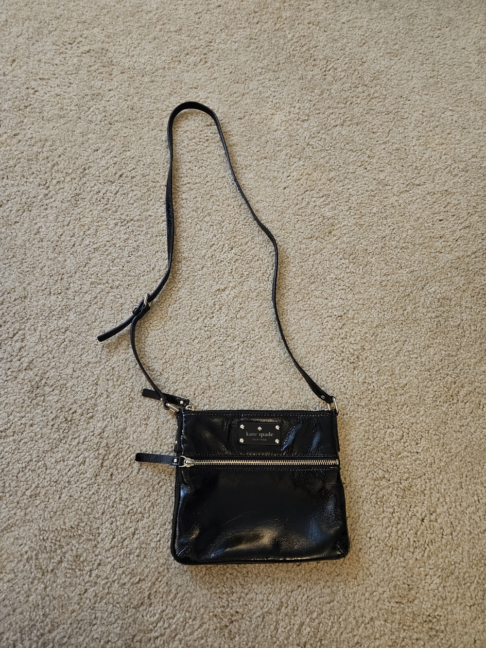 Kate Spade Black Patent Leather Crossbody Bag